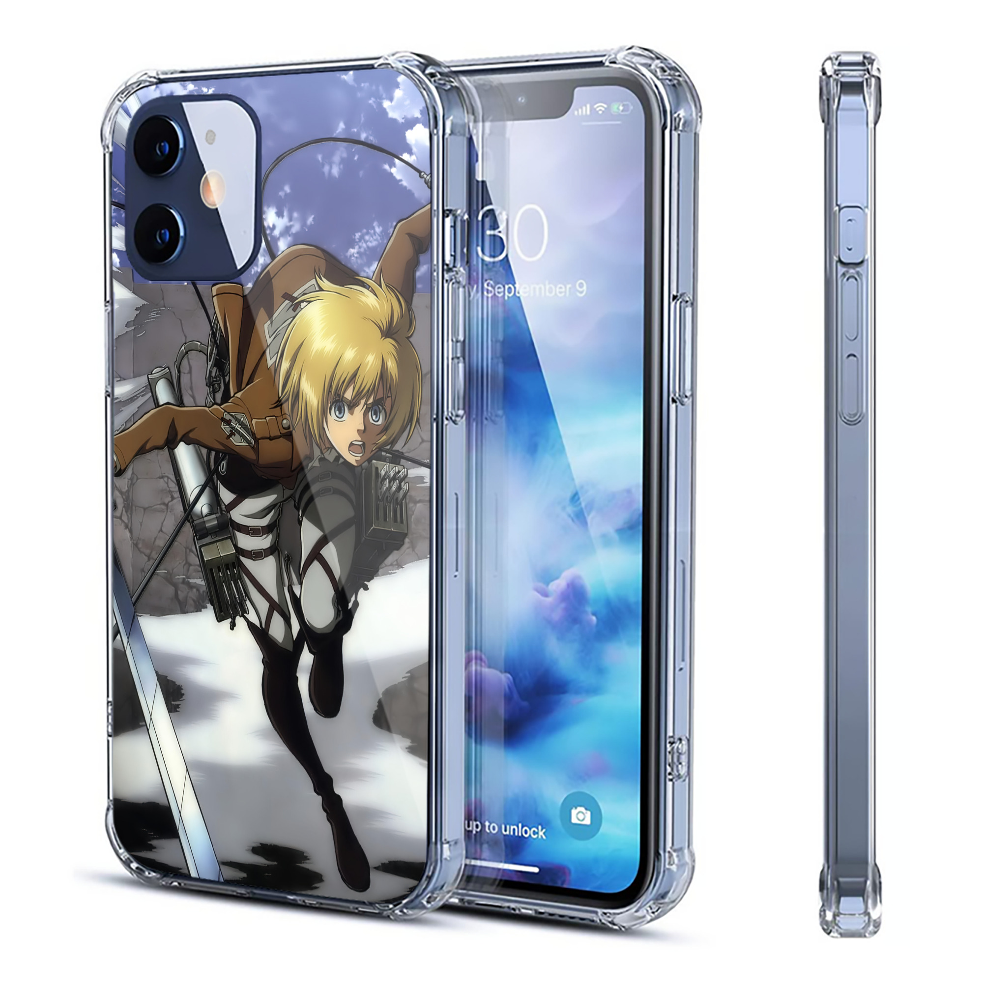 （画像用） 進撃の巨人 Attack on Titan 【iPhone 12シリーズ対応】透明スマホケース（クリアソフトケース）